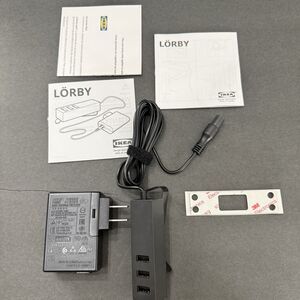Ikea Lorby USB Charger with Clamp Black item 703.819.73 Open Box New 24V DC